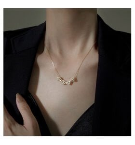 İster Kalp İster Yonca: 2'si 1 Arada Sihirli Çelik Kolye Dört Yapraklı Kalp Yonca Kolye